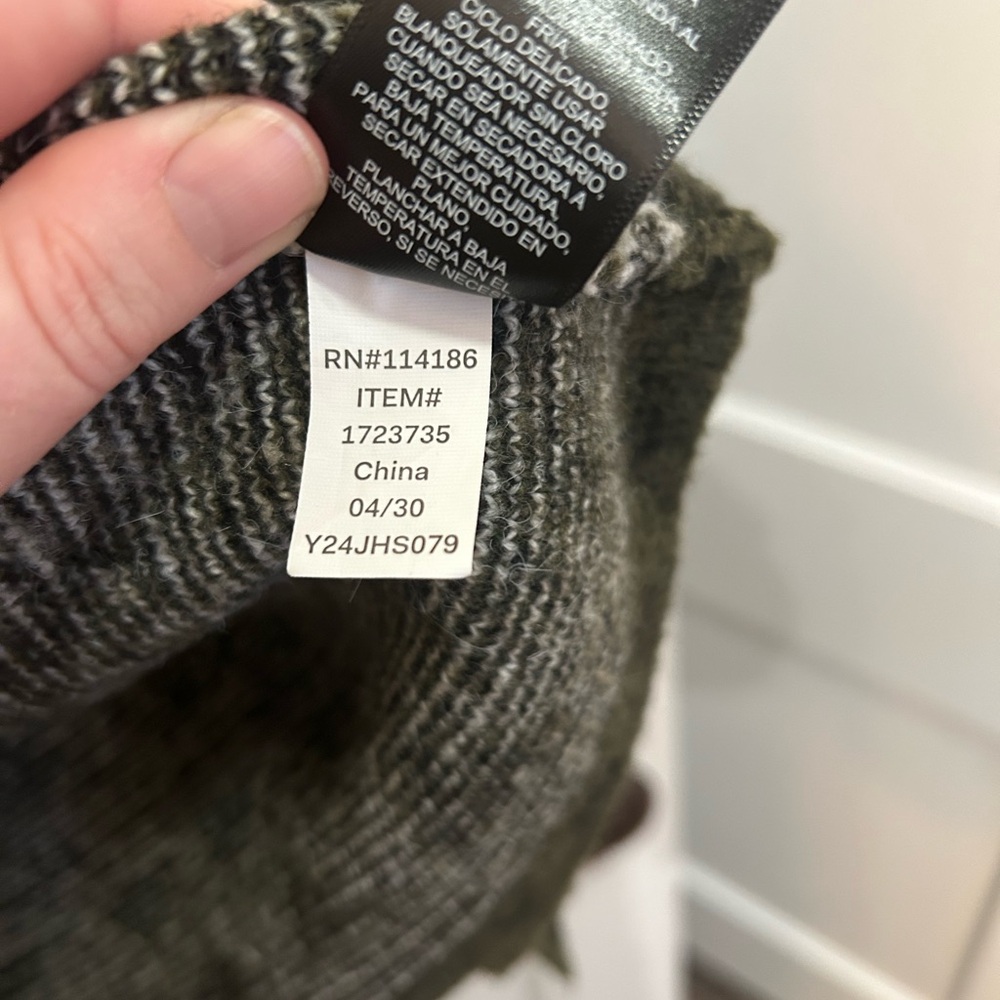 Frye Aztec Tribal Cardigan Sweater XL  – Olive/Black - Picture 7 of 7